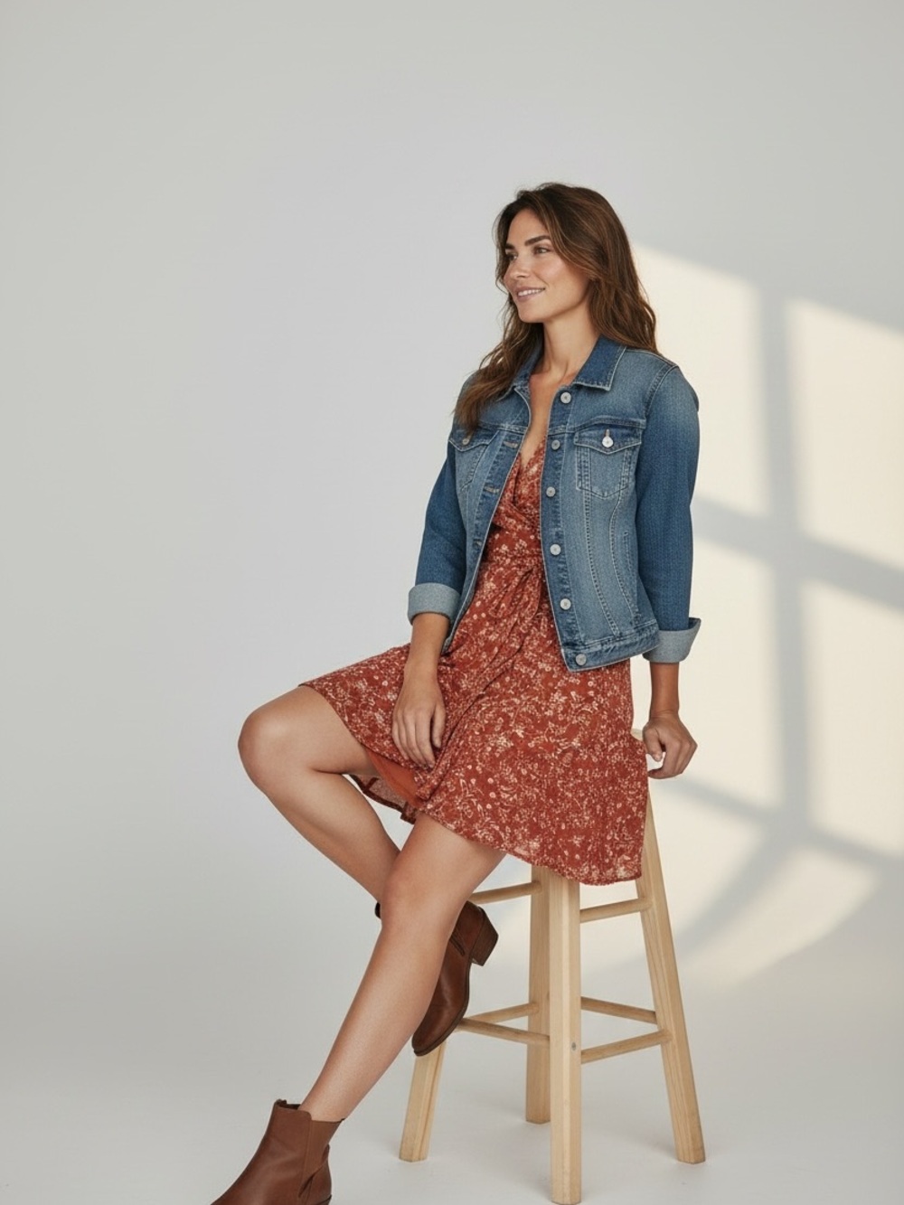 Classic Woman Denim Jacket - Blue - Picture 6 of 12